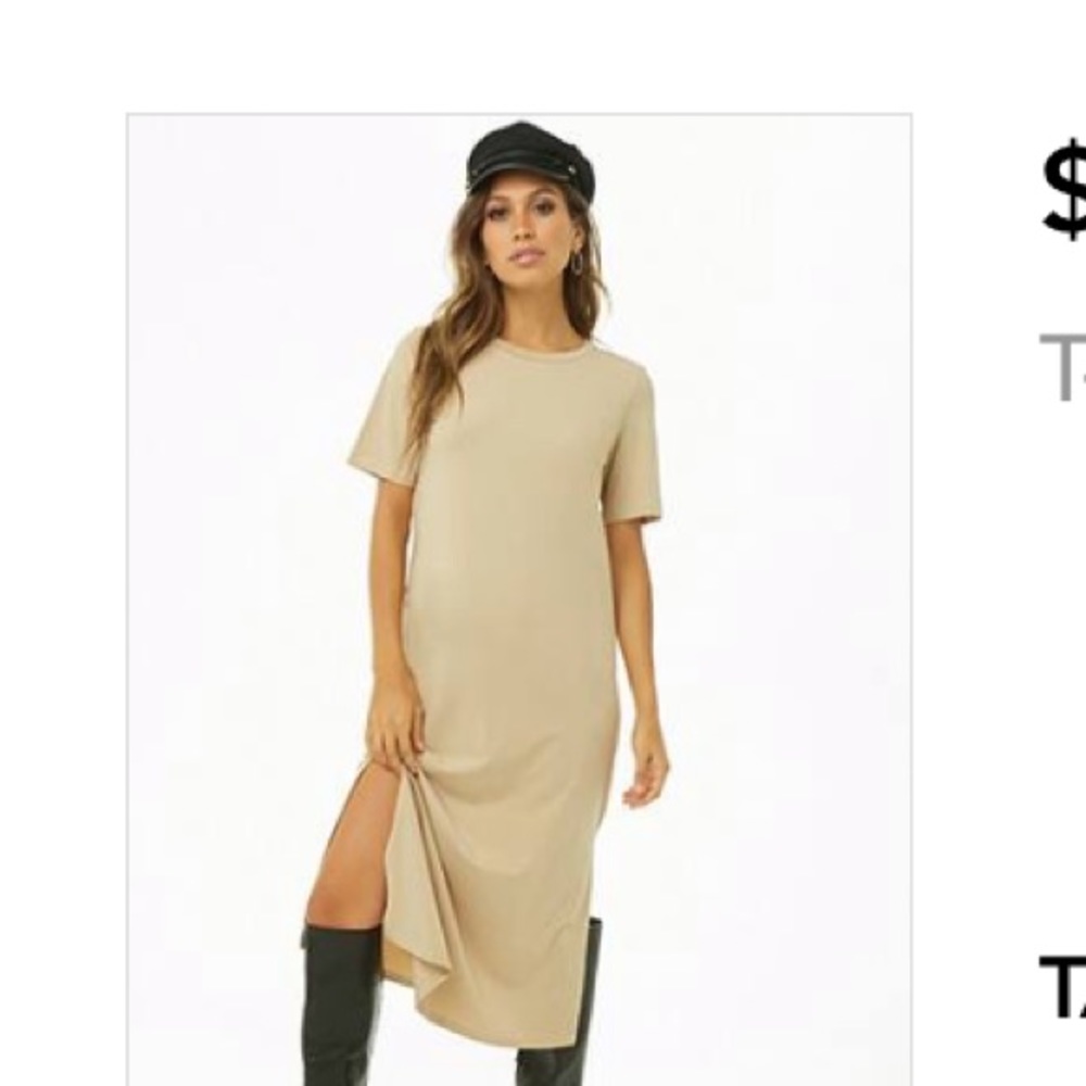 Forever 21 side slit midi dress